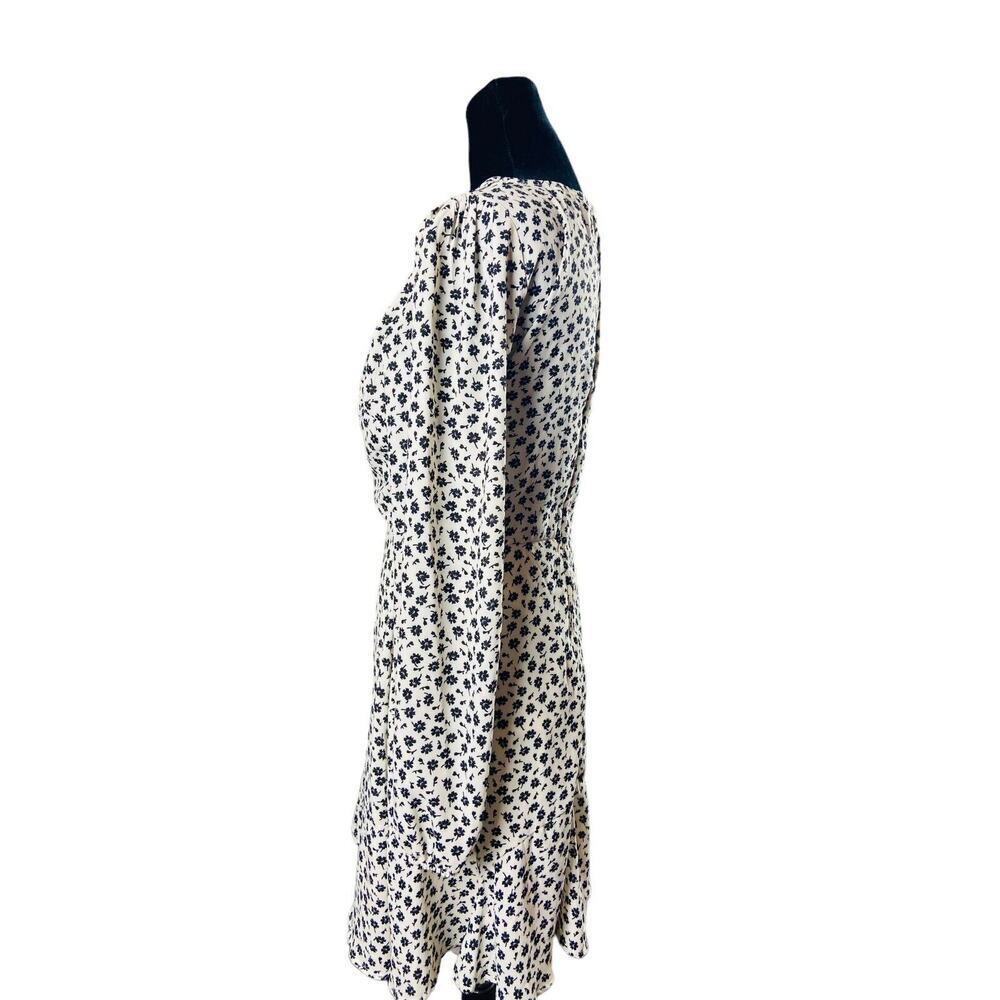 Francesca's Collections Black and White Floral Midi Dress - Picture 3 of 8